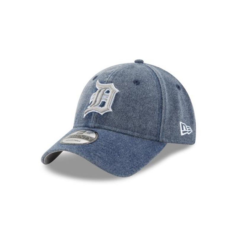 MLB Detroit Tigers Rugged Heather 9Twenty Adjustable (VAQ8147) - Blue New Era Caps